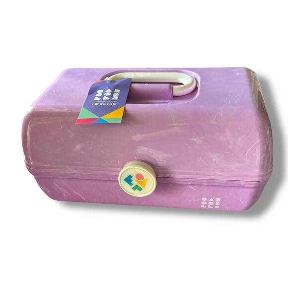 Caboodles On-The-Go-Girl Classic Cosmetic Case, Purple Marble Lilac NEW - Picture 2 of 11